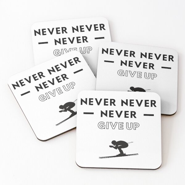 Item preview, Skiing: Never never never give up designed and sold by TheGreenGoat.