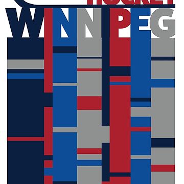 Artwork thumbnail, City Series -Winnipeg - Hockey Stripes by Eye on the Blueline