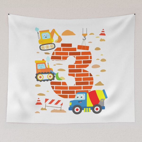 Item preview, Construction Toddlers 3rd Birthday Vehicles Digger Truck Bulldozer designed and sold by samshirts.