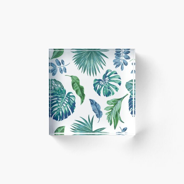 Item preview, Green and blue tree leaves pattern  designed and sold by Ayoosha.