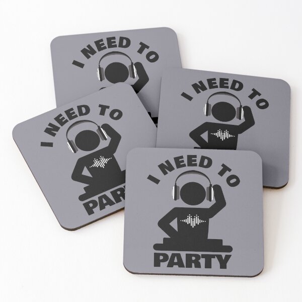 Item preview, I Need to Party Black on Grey - Techno - Psytrance - House - Drum and Bass designed and sold by NoMatterLab.