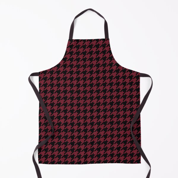 Item preview, Black and Dark Red Houndstooth Pattern designed and sold by thelustrous.