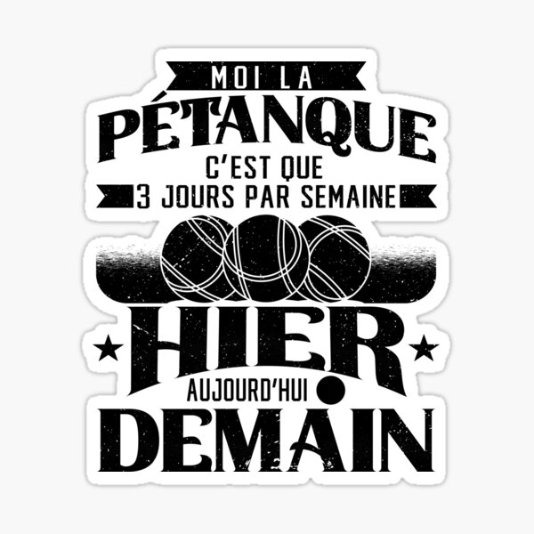 Pétanque Humour Cadeau Sticker