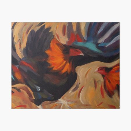Clash - Rooster Painting Art Board Print