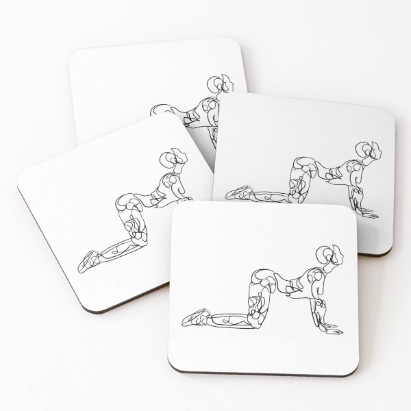 Item preview, Contour Line Yoga-Cow Pose 1  designed and sold by FranksArtWorld.