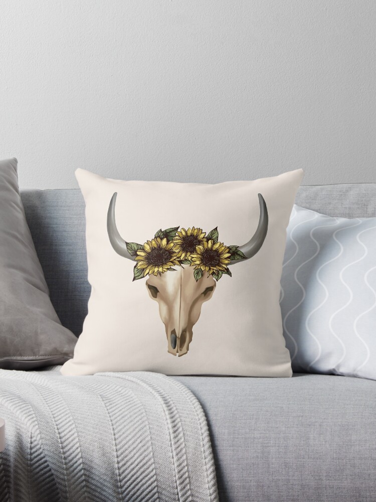 BOHO Cow Bull Skull - Cute BOHO Cow Awesome Gift For Women and