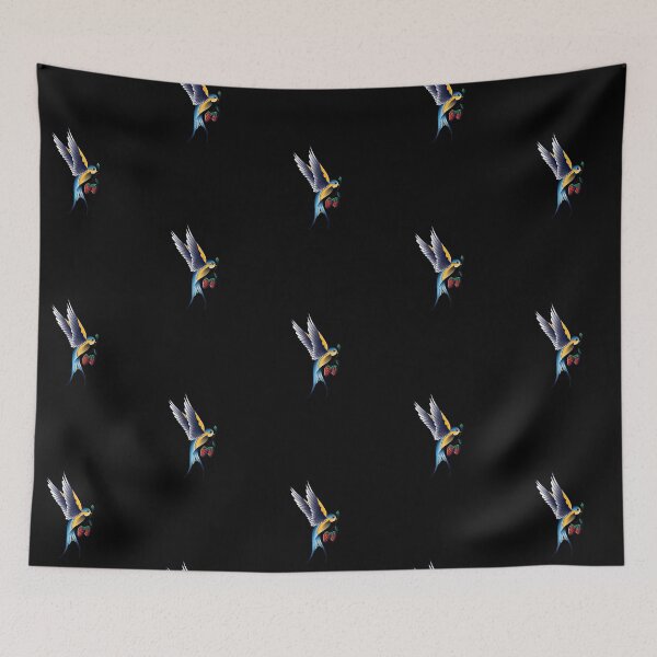 Item preview, Swallow and strawberries tattoo design designed and sold by LPdesigns2020.