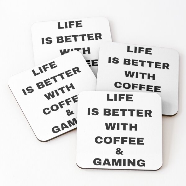 Item preview, life is better with coffee and gaming designed and sold by srm-creations.