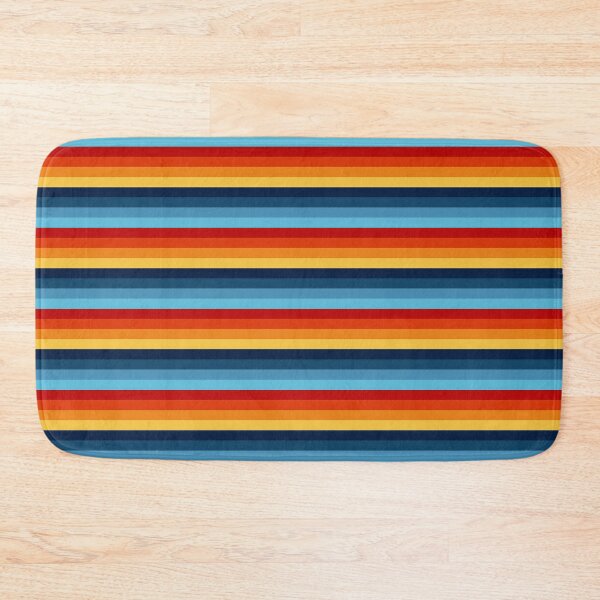 Item preview, Colourful Stripes Minimal Pattern (Blues and Warm Colours) designed and sold by TalBright.