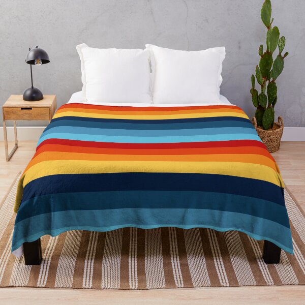 Item preview, Colourful Stripes Minimal Pattern (Blues and Warm Colours) designed and sold by TalBright.