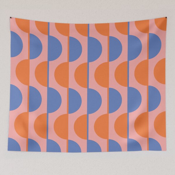 Item preview, Orange and Purple Retro Half-Circles designed and sold by Carolina Diaz.