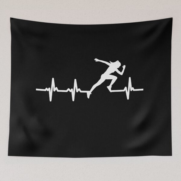 Item preview, Runner Sprinter Athlete Woman Heartbeat designed and sold by cannevas.