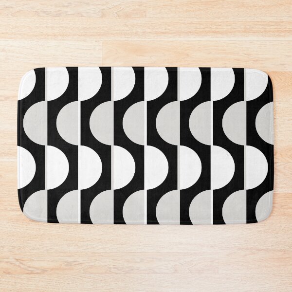 Item preview, Black and White Retro Half-Circles designed and sold by Carolina Diaz.