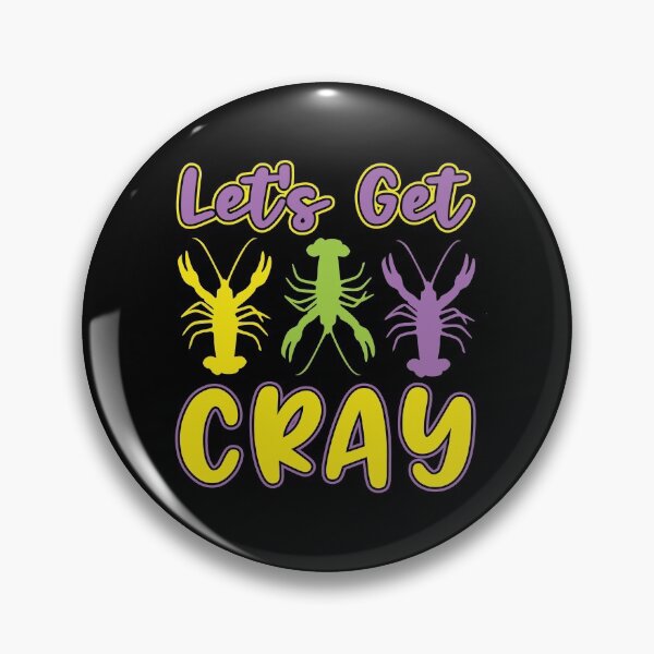 Item preview, Let's Get Cray Mardi Gras Crayfish Graphic   designed and sold by zanytee.