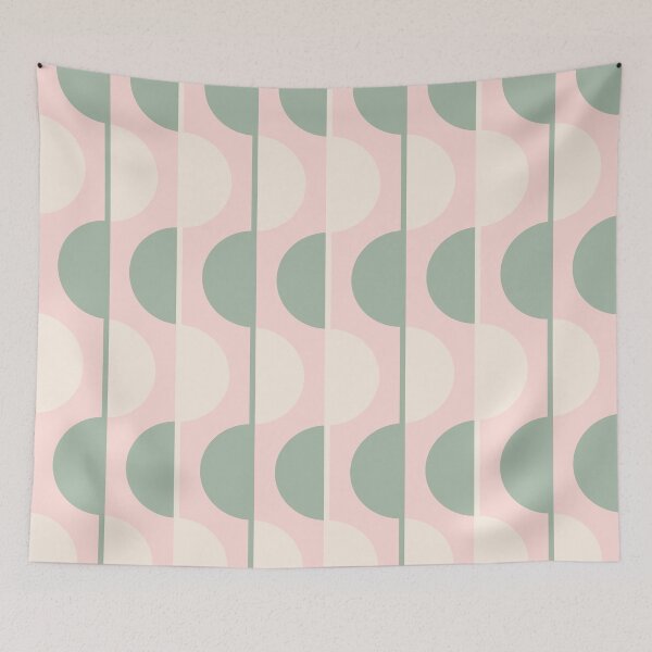 Item preview, Blush and Sage Retro Half-Circles designed and sold by Carolina Diaz.