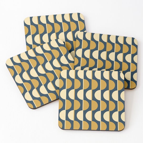 Item preview, Gold and Navy Retro Half-Circles designed and sold by Carolina Diaz.