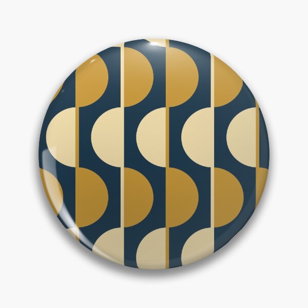 Item preview, Gold and Navy Retro Half-Circles designed and sold by Carolina Diaz.