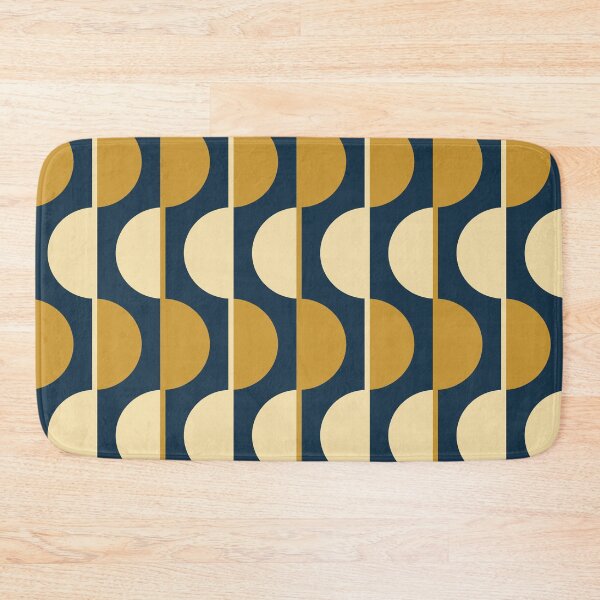 Item preview, Gold and Navy Retro Half-Circles designed and sold by Carolina Diaz.