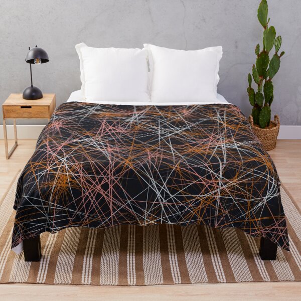 Item preview, Orange and Blue Lines Abstract Pattern Design designed and sold by AMSonArt.