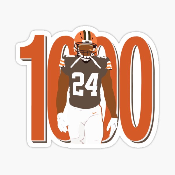 Nick Chubb STICKER #24 - Cleveland Browns NFL Batman Dawg Pound