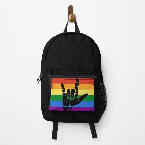 Artikelvorschau,  LGBT-Flagge und Liebeszeichen, sagt, ich liebe dich !!! LGBT Geschenk entworfen und verkauft von Tamarage.