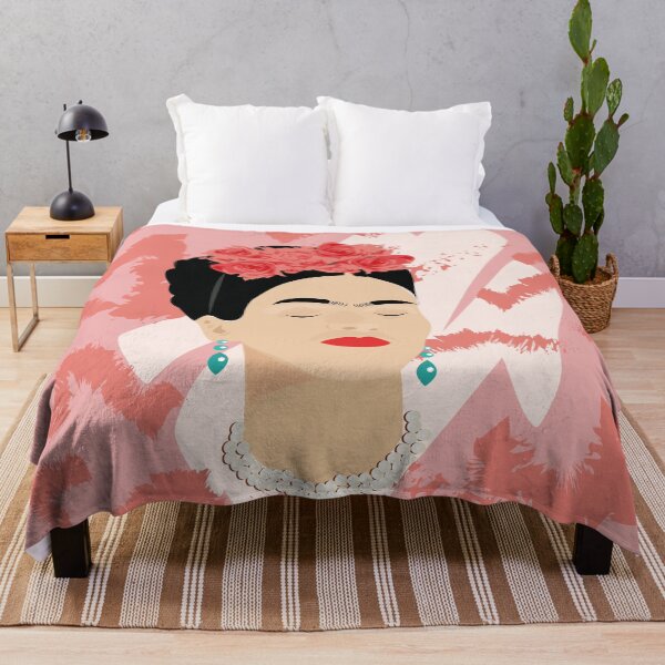 Item preview, Frida Kahlo modern portrait famous mexican painter red roses headpiece decoration designed and sold by T-Mex.