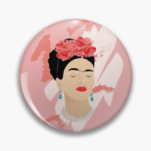Item preview, Frida Kahlo modern portrait famous mexican painter red roses headpiece decoration designed and sold by T-Mex.