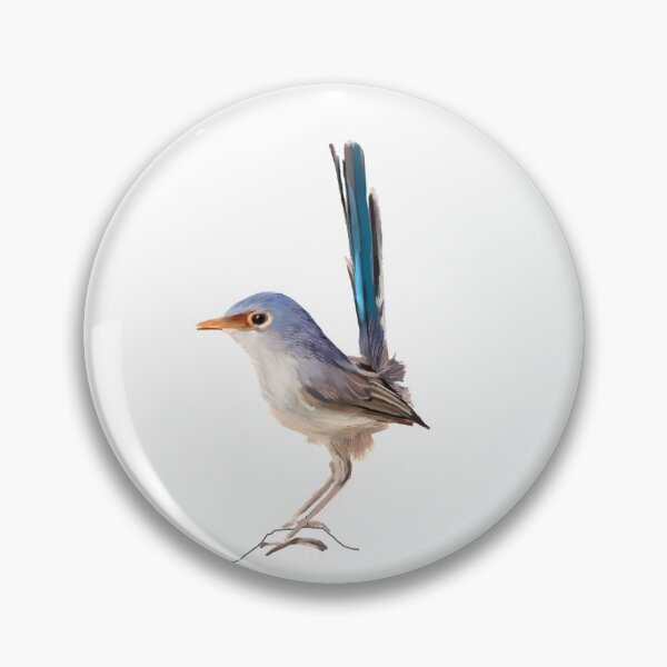 Aperçu de l'œuvre Art d'oiseau Wren féerique soutenu violet créée et vendue par Jennifer Ackerman.