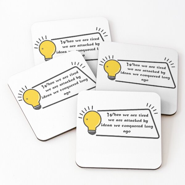 Item preview, Philosophy QUOTES ' WHEN WE ARE TIRED WE ARE ATTACKED BY IDEAS WE CONQUERD LONG AGO ' Philosophy Sticker 2021 and T-shirt . Philosophy Mind . Deep designed and sold by simostore1.