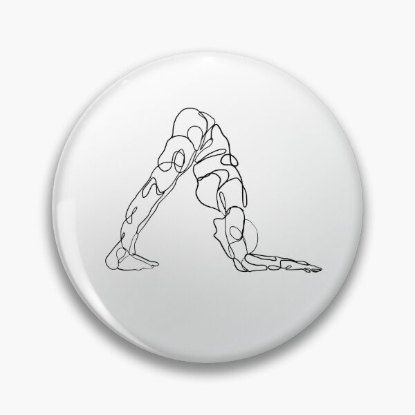 Item preview, Contour Line Yoga-Dolphin Pose 1  designed and sold by FranksArtWorld.