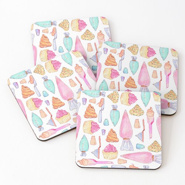Item preview, Frosting and cupcakes watercolor pattern designed and sold by AnjeseAnna.