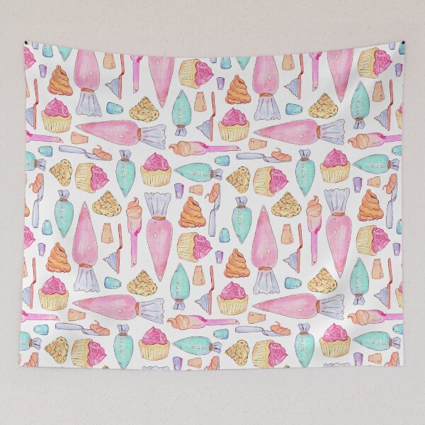 Item preview, Frosting and cupcakes watercolor pattern designed and sold by AnjeseAnna.