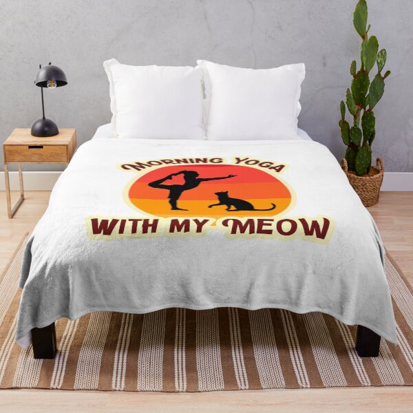 Item preview, Morning Yoga with my Meow - ROY designed and sold by Fit & Fun Gallery.