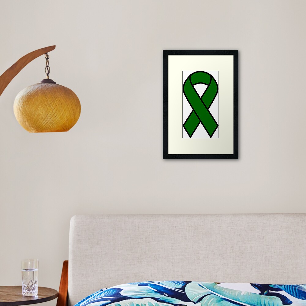 Emerald Green Liver Cancer Ribbon Postcard for Sale by barrelroll1