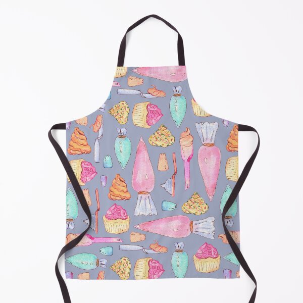 Item preview, Frosting and cupcakes watercolor pattern on gray designed and sold by AnjeseAnna.