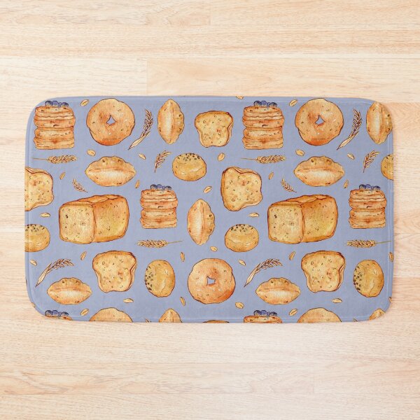 Item preview, Wheat bread watercolor pattern on gray designed and sold by AnjeseAnna.