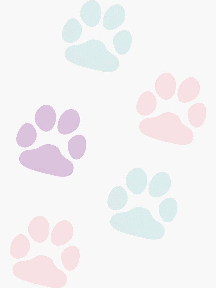 Pastel Paw Prints Vinyl