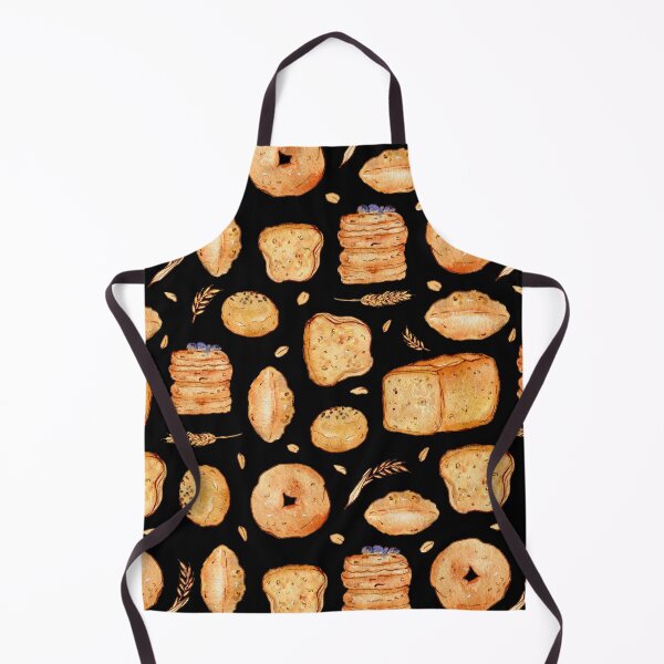 Item preview, Wheat bread watercolor pattern on black designed and sold by AnjeseAnna.