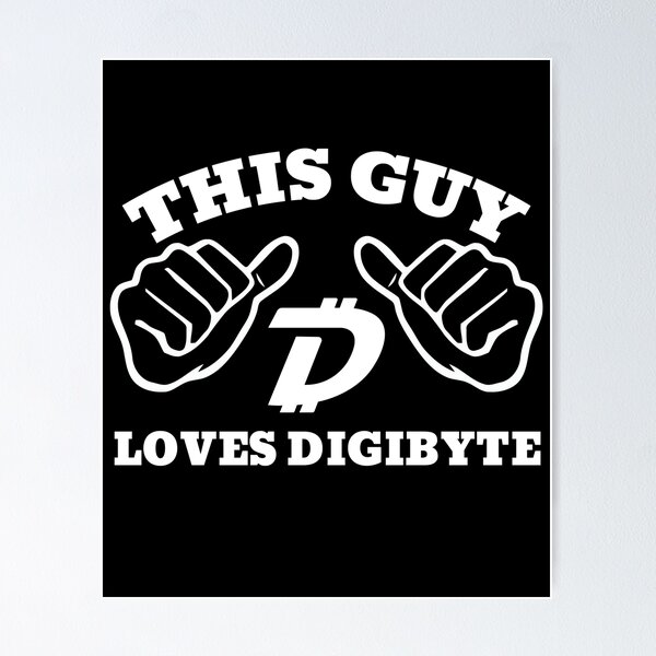 Item preview, This Guy Loves Digibyte DGB designed and sold by Bitcoin-Fashion.