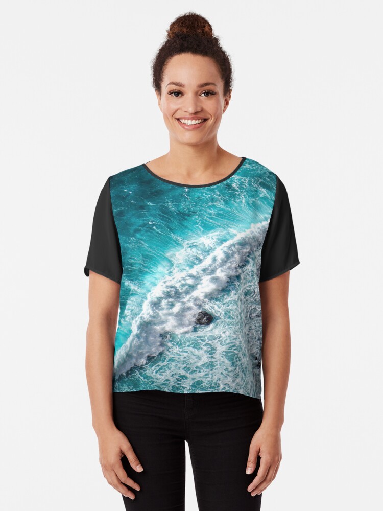 Thumbnail 1 of 6, Chiffon Top, sea designed and sold by JeanJohnJohn.