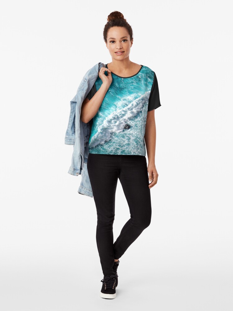 Thumbnail 4 of 6, Chiffon Top, sea designed and sold by JeanJohnJohn.