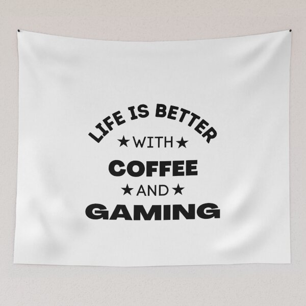 Item preview, life is better with coffee and gaming designed and sold by srm-creations.