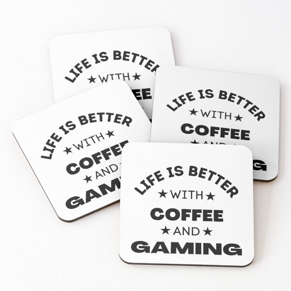 Item preview, life is better with coffee and gaming designed and sold by srm-creations.