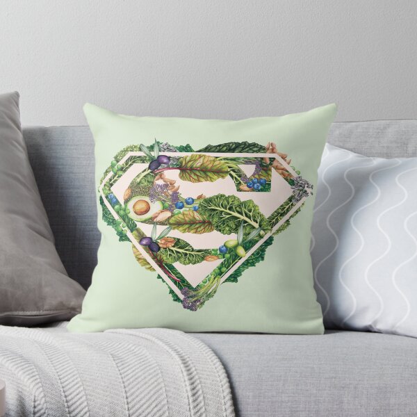 Super Powered By Plants Throw Pillow