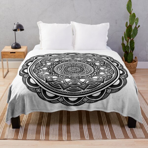 Item preview, Popular Mandala Design // Black and White Tie Dye Rainbow Psychedelic Trendy designed and sold by AEJdesign.