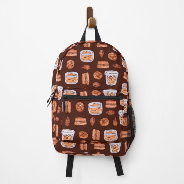 Item preview, Almonds food watercolor pattern on brown designed and sold by AnjeseAnna.