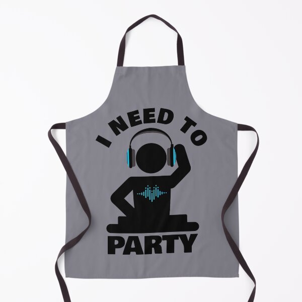 Item preview, I Need to Party Blue Black on Grey - Techno - Psytrance - House - Drum and Bass designed and sold by NoMatterLab.