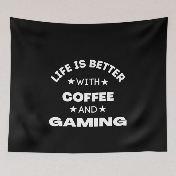 Item preview, life is better with coffee and gaming designed and sold by srm-creations.