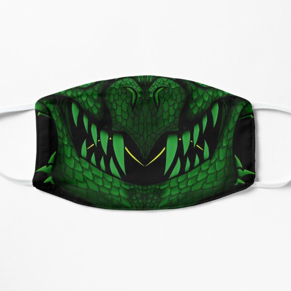 Green Dragon Mouth Mask V2 Flat Mask