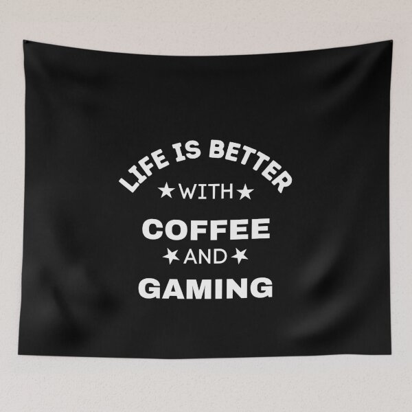 Item preview, life is better with coffee and gaming designed and sold by srm-creations.